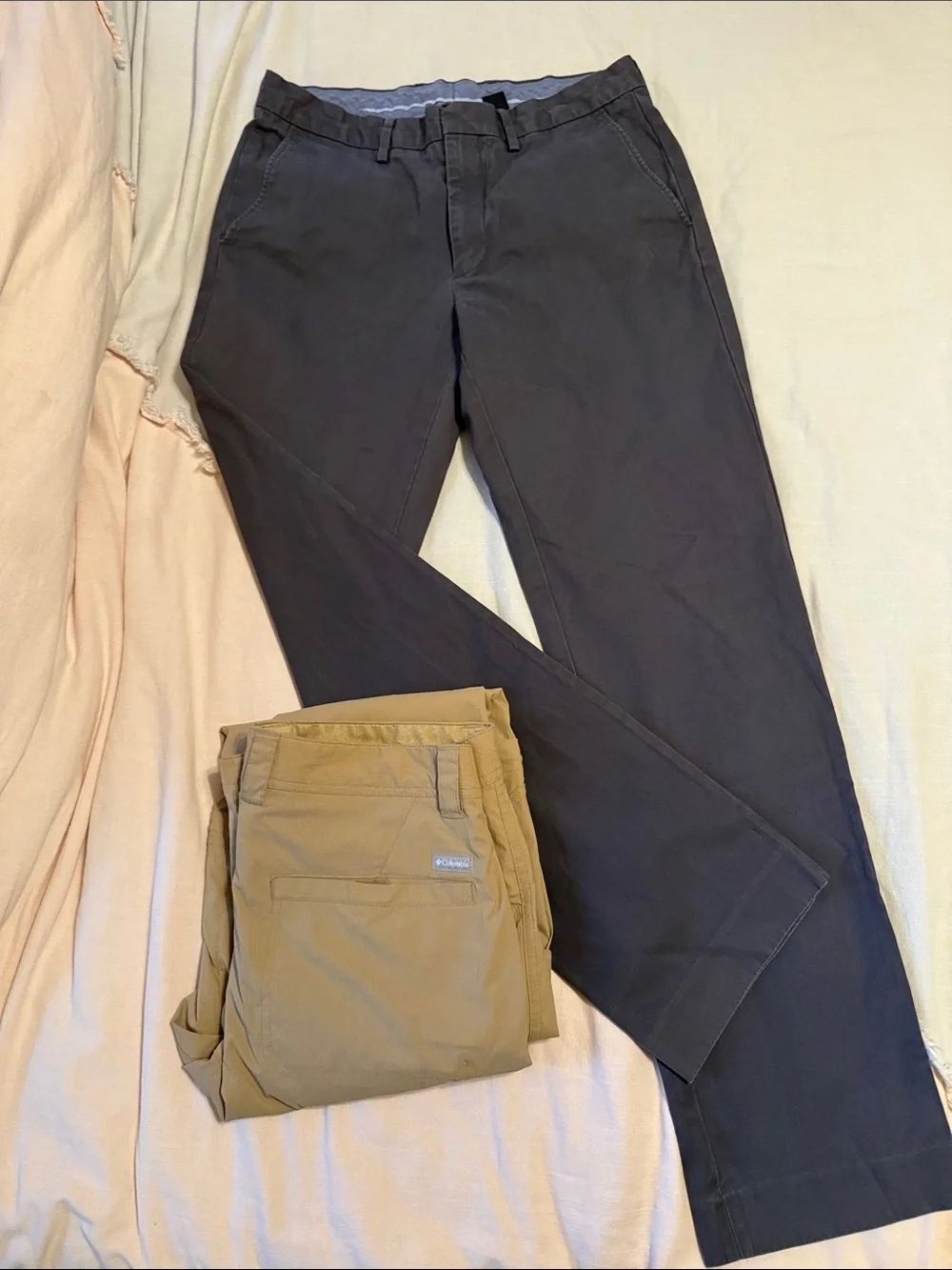 Men’s 32”x34” pants - J. Crew classic fit chinos & Columbia Khakis